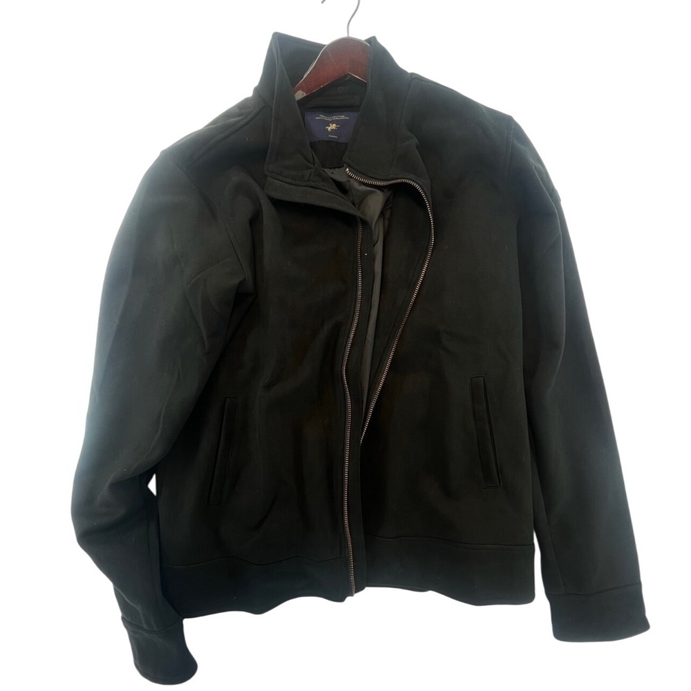 Mens‎ Duke Hero 1980 Black Full Zip Jacket Mock Neck Casual size Large RARE